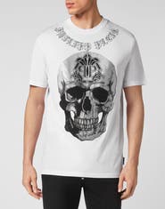PHILIPP PLEIN T-Shirt Round Neck Ss Gothic Banner Men
