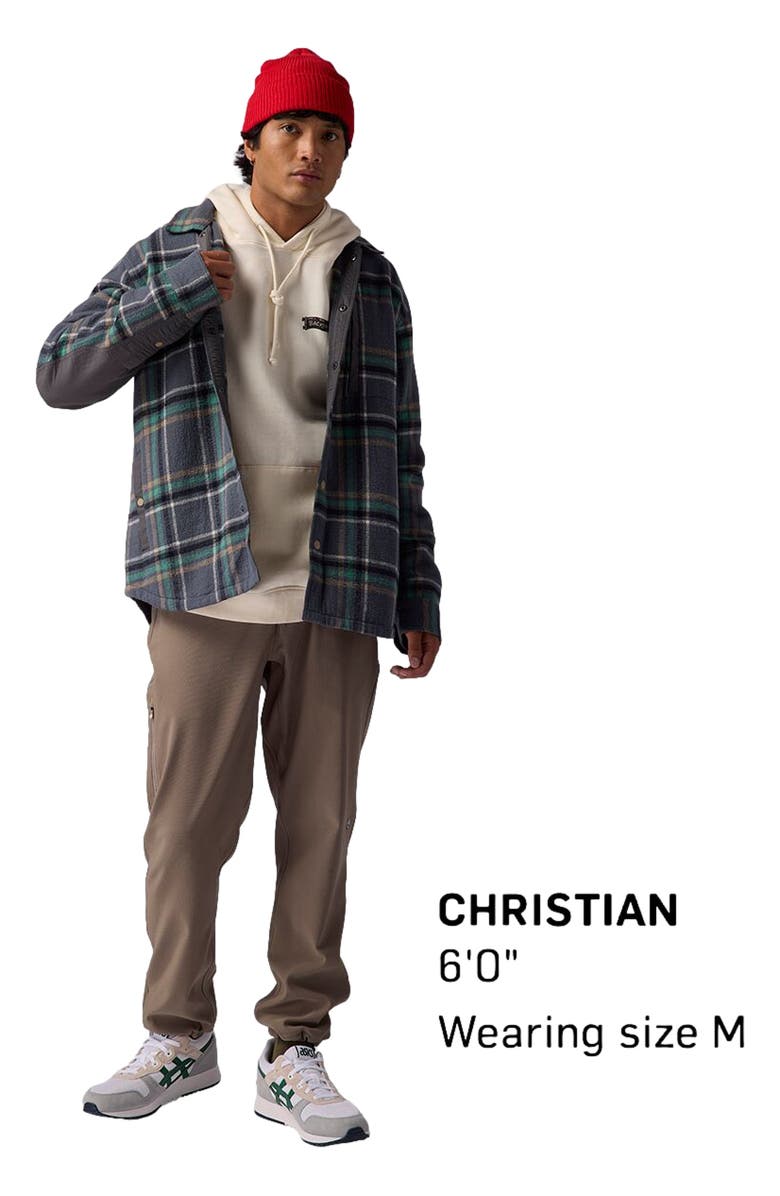 Backcountry Venture Stretch Flannel Shacket - Men's, Alternate, color, Turbulence Plaid