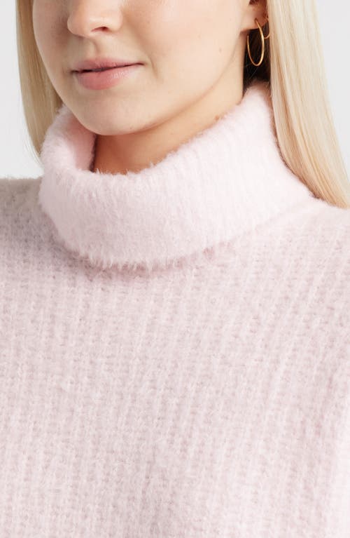 Bp. Fuzzy Turtleneck Sweater In Pink