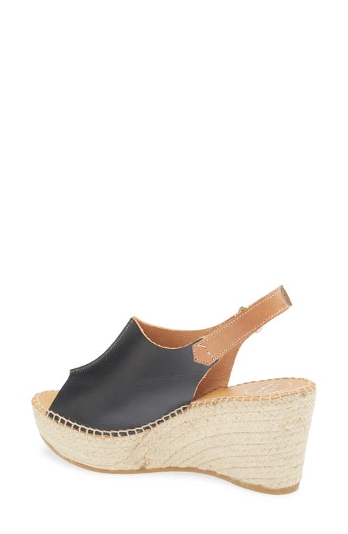 Toni Pons 'lugano' Espadrille Wedge Sandal In Black