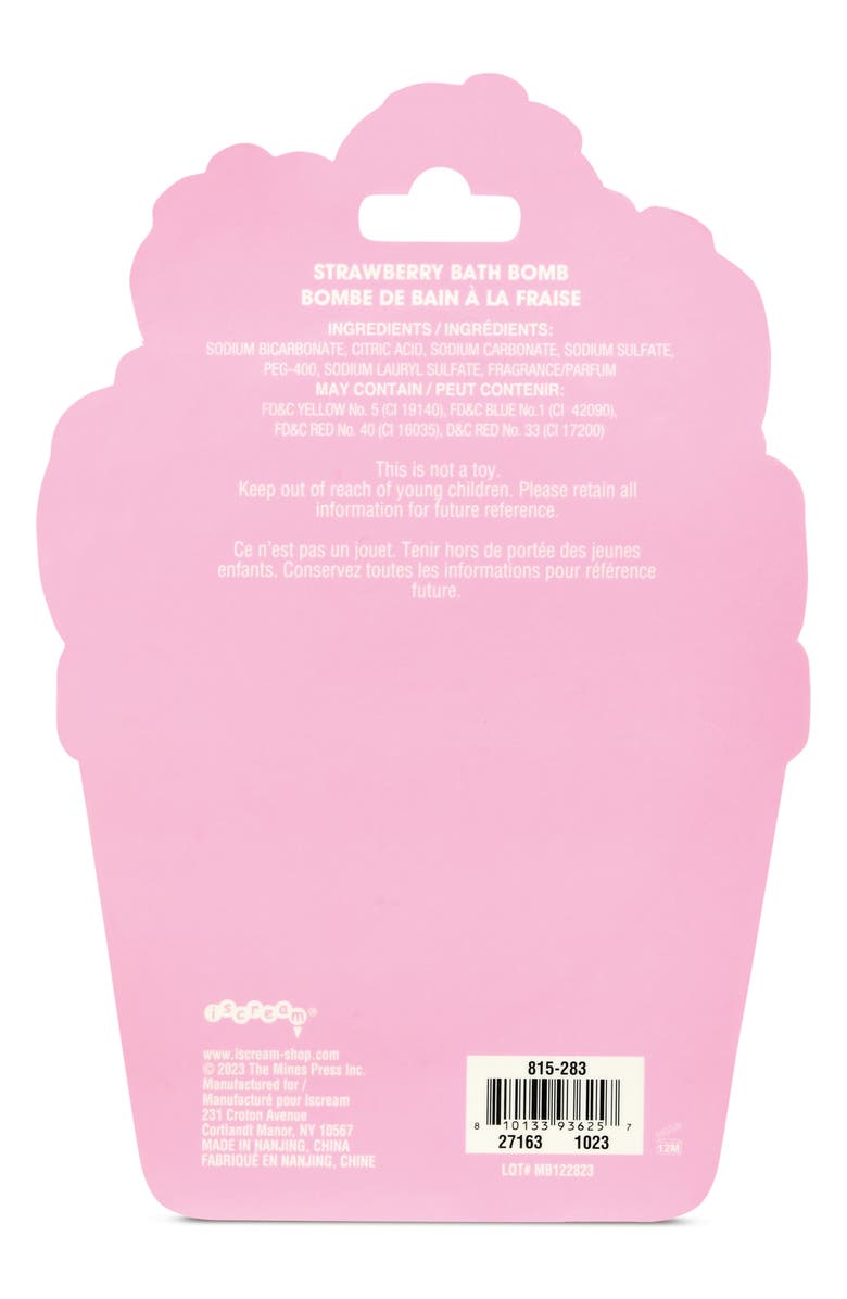 Iscream Strawberry Bath Bomb for Kids, Alternate, color, Pink Multi