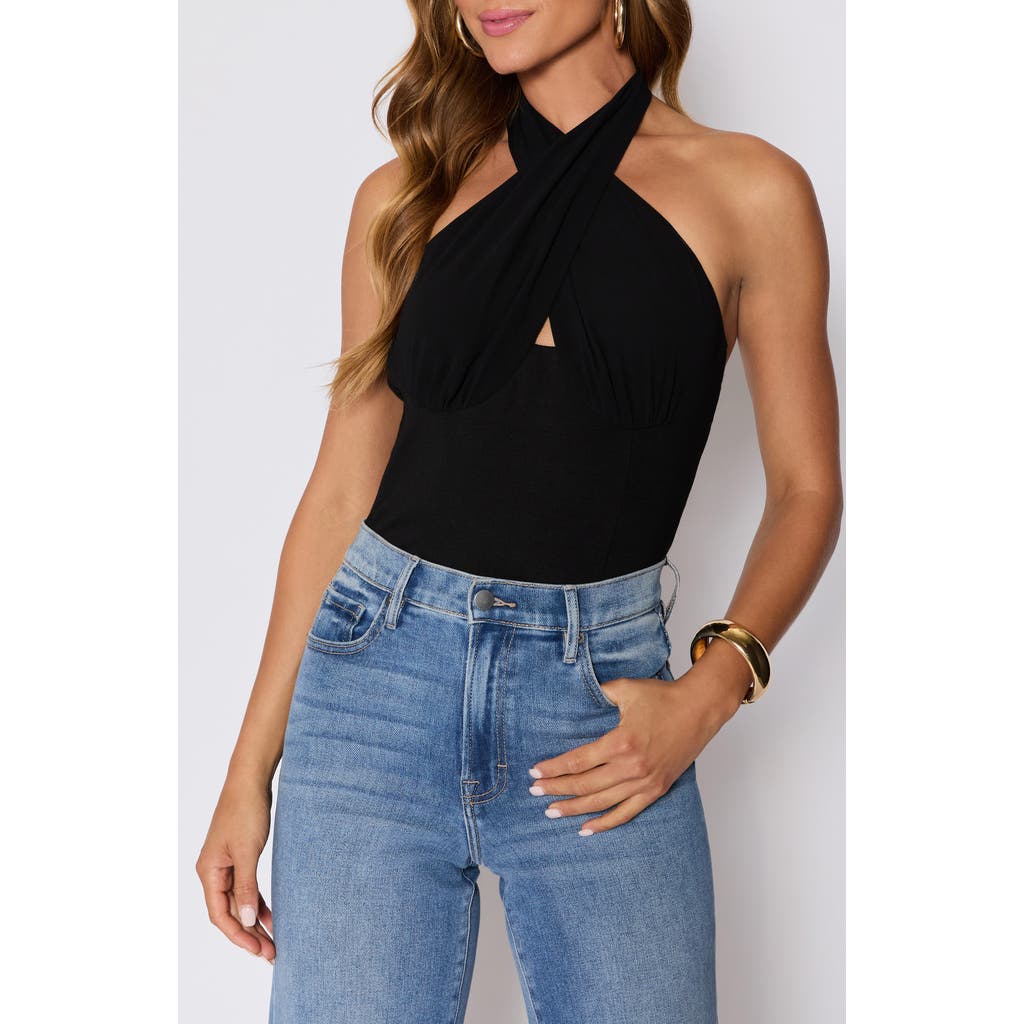 Vici Collection Al Fresco Knit Halter Top In Black