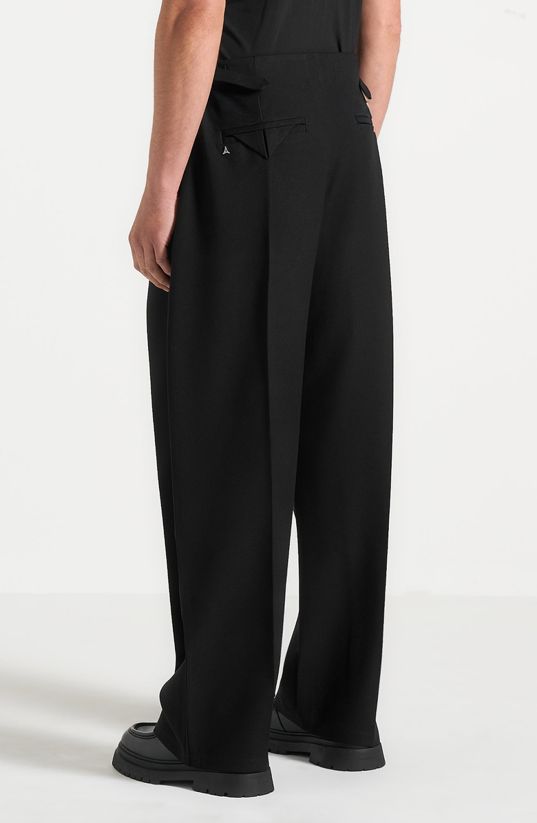 Manière De Voir Lior Box Pleat Wide Leg Trousers, Alternate, color, Black
