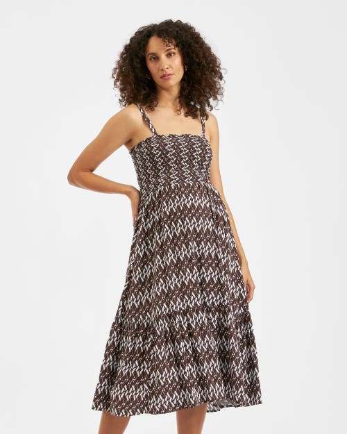 Ripe Maternity Grace Smocked Midi Maternity Sundress In Multi