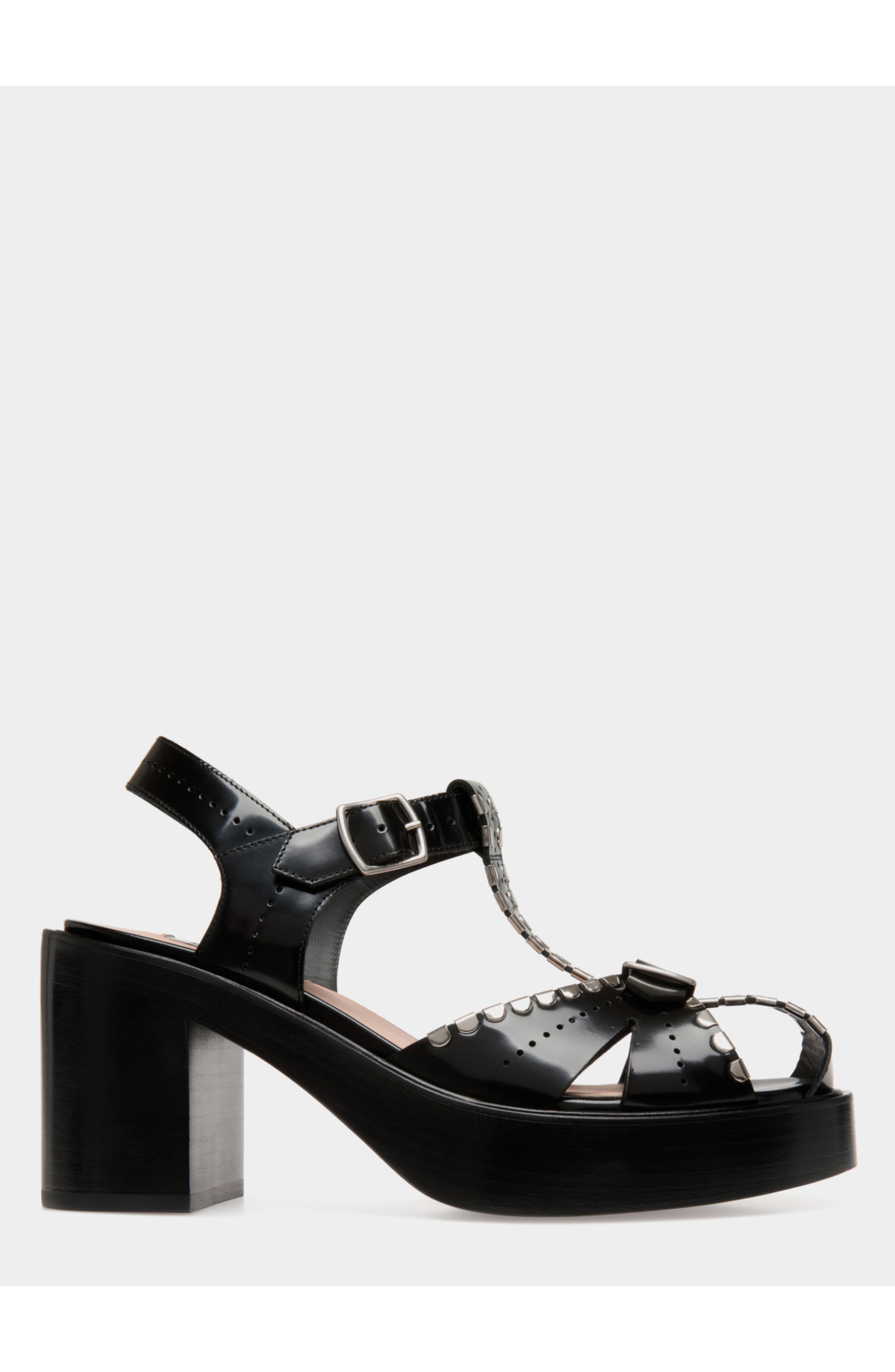 Bally Peggy Gut Sandal, Main, color, Black
