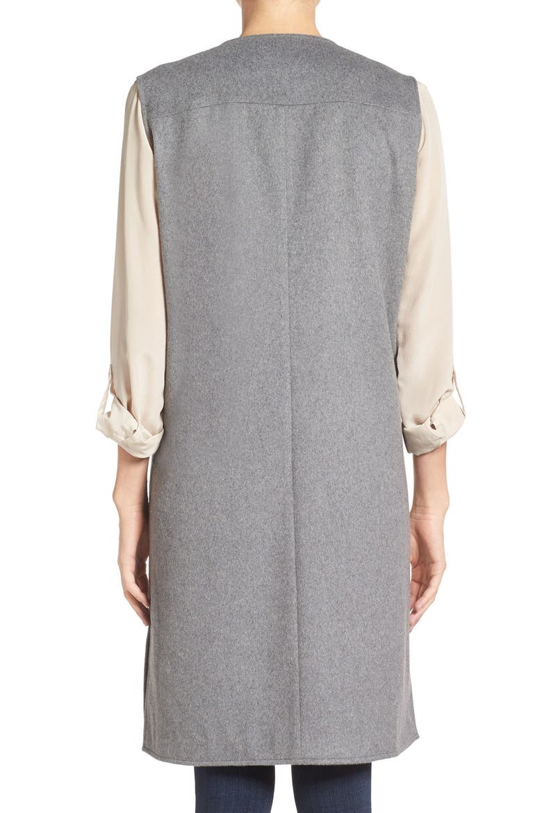 'Shannon' Long Vest, Alternate, color, MEDIUM GREY