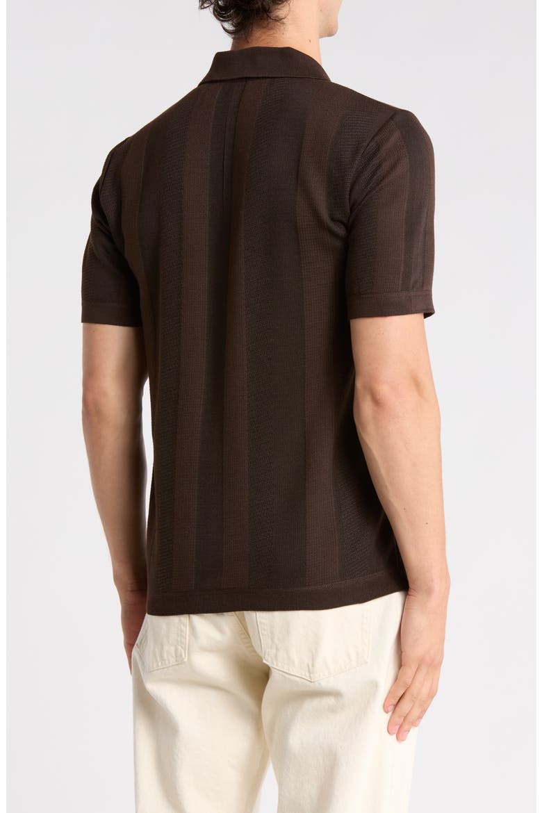 Wotison Short Sleeve Knit Button-Up Shirt, Alternate, color, BRACKEN MIX