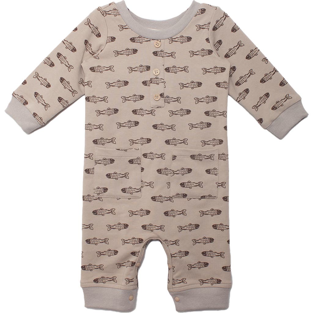 Beckett And Bear Isaiah Romper In Brown