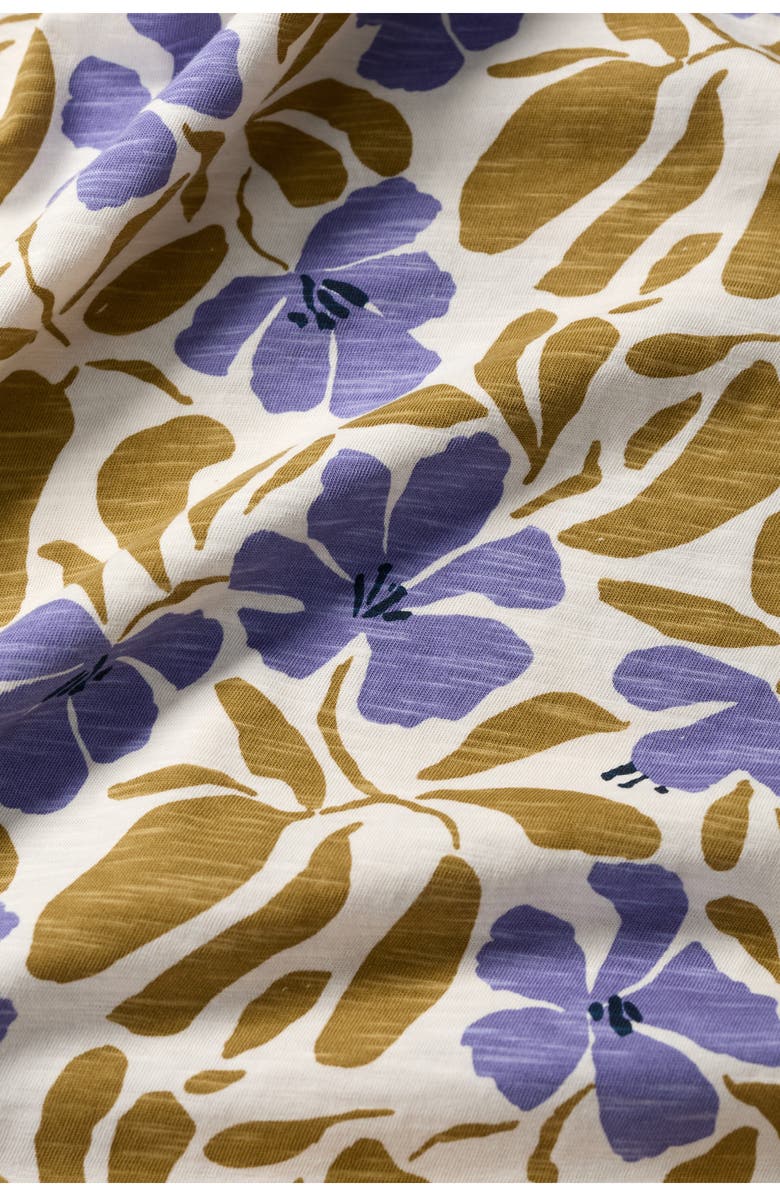 Seasalt Cornwall Ocean Gaze Cotton Jersey Tunic, Alternate, color, Leafy Floral Chalk Pear