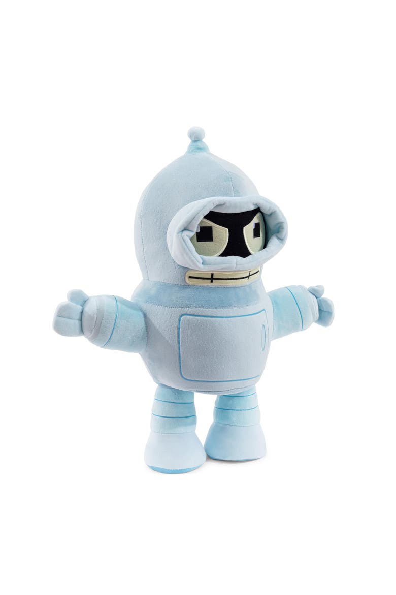 Futurama Angry Bender 18-Inch Chibi Collector Plush, Alternate, color, Gray