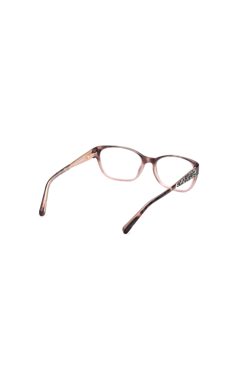 Glitter Temple Rectangular Eyeglasses, Alternate, color, Havana