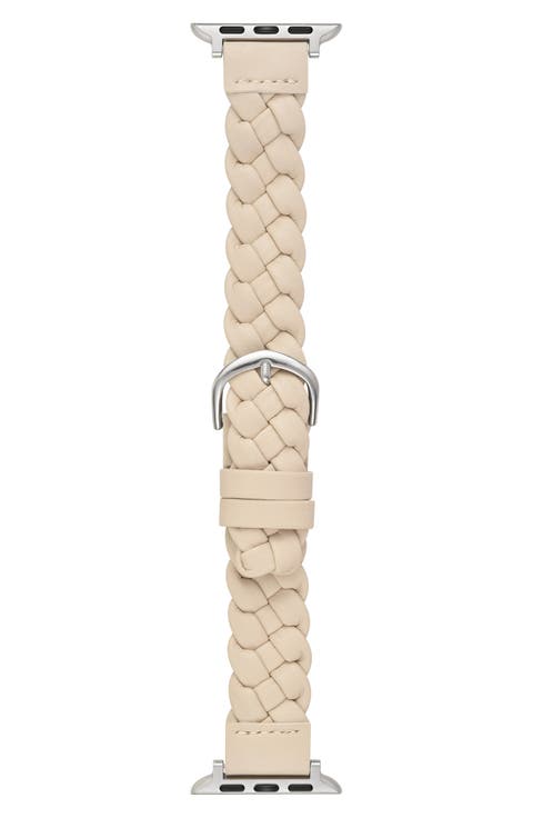 Interlock Braided Faux Leather Watchband