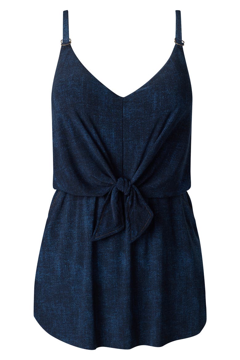 Billie Jean Kami Skirted One-Piece Swimsuit, Alternate, color, DENIM BLUE