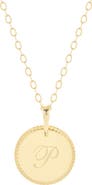 Brook and York Milia Initial Pendant Necklace