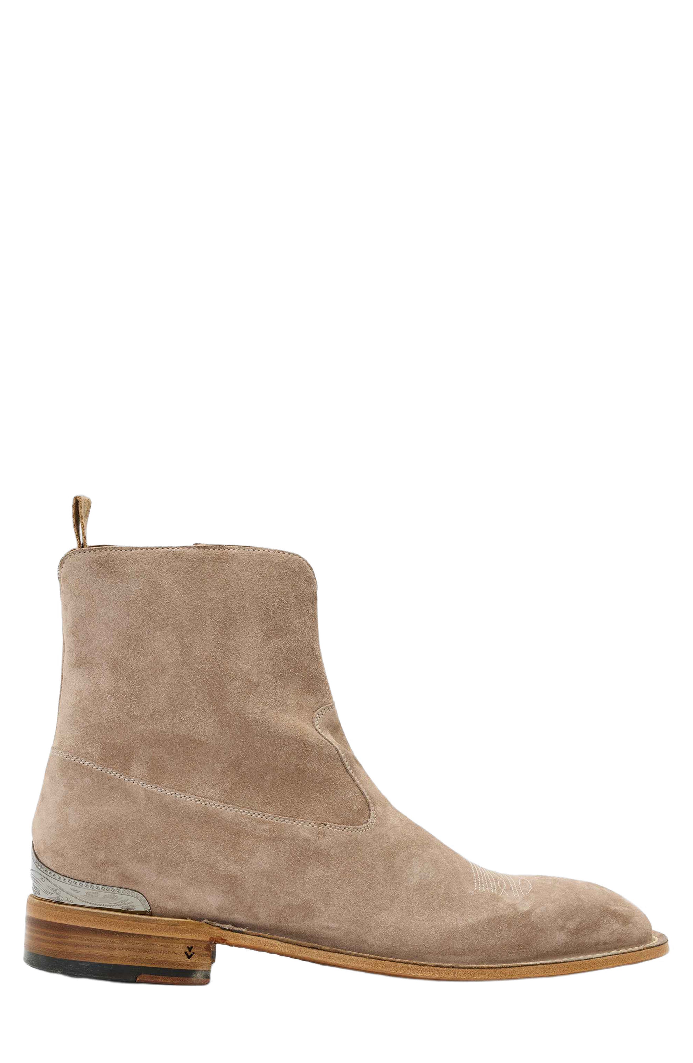 John Varvatos Regent Western Boot, Alternate, color, Grey Sky