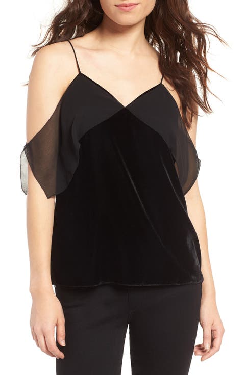 Velvet Flutter Sleeve Camisole