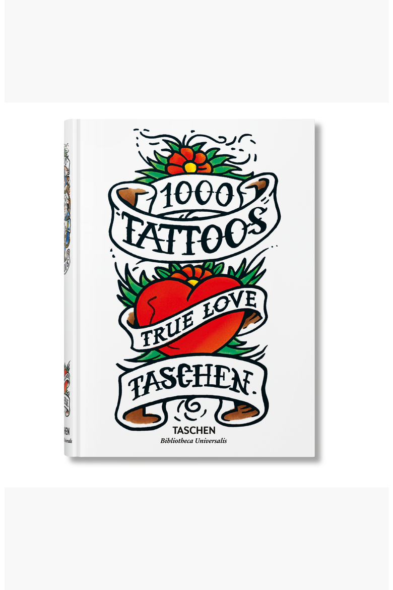 1000 Tattoos English French German Book, Main, color, White