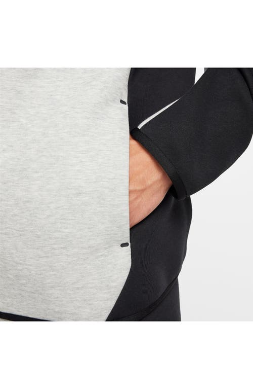 Nike Mens Tech Fleece Full-zip Windrunner Hoodie In Black/dk Grey Heather