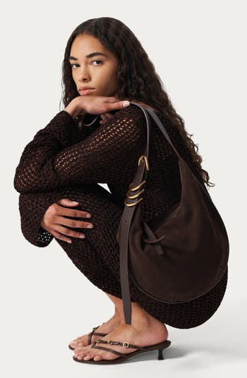 Medium Mercer Suede Hobo Bag