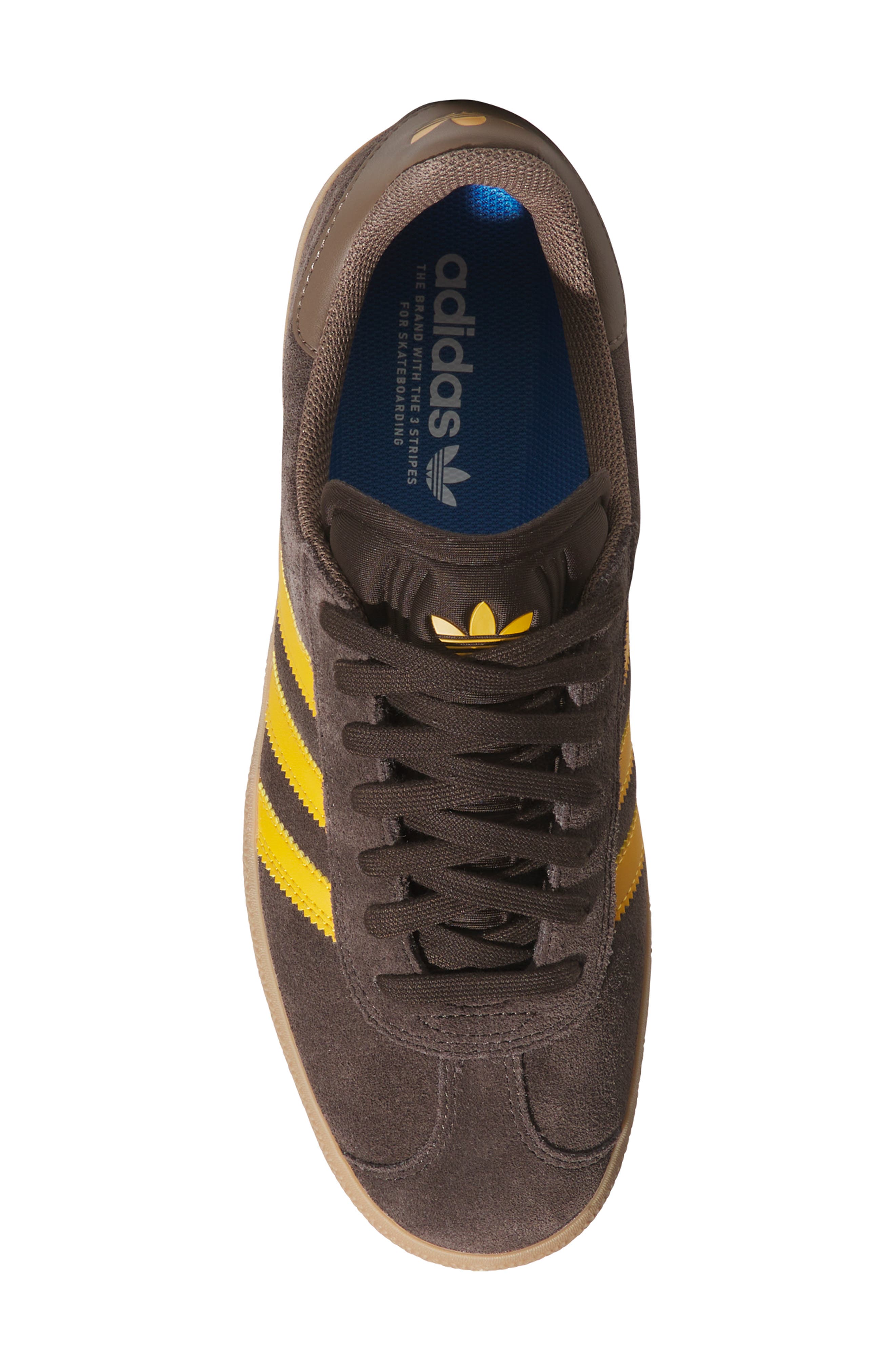 adidas Gender Inclusive Gazelle ADV Skate Shoe, Alternate, color, Dark Brown