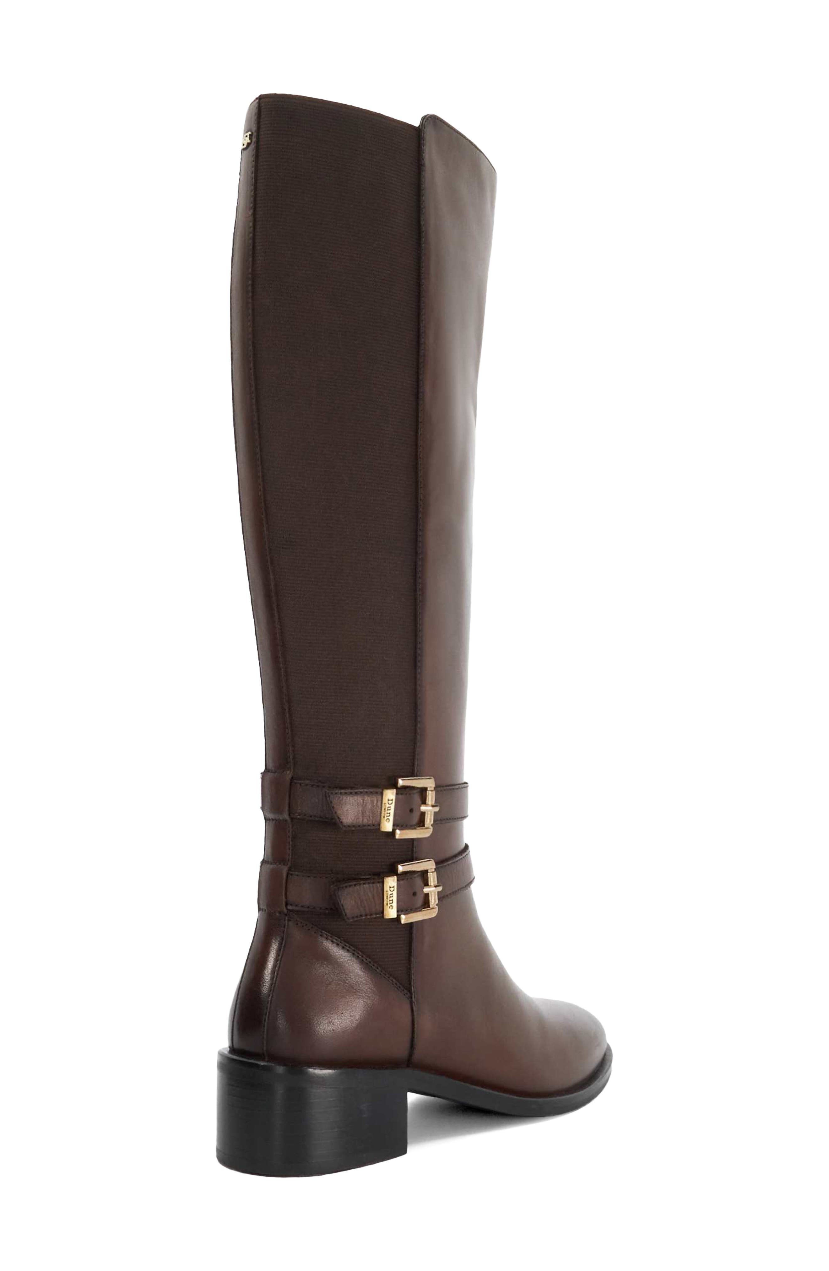Dune London Tatter Knee High Boot, Alternate, color, Brown