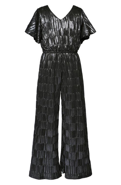 HANNAH BANANA HANNAH BANANA KIDS' METALLIC FLUTTER SLEEVE JUMPSUIT 