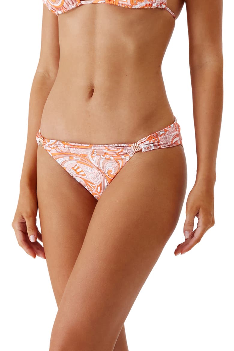 Grenada Print Bikini Bottoms, Main, color, MIRAGE ORANGE
