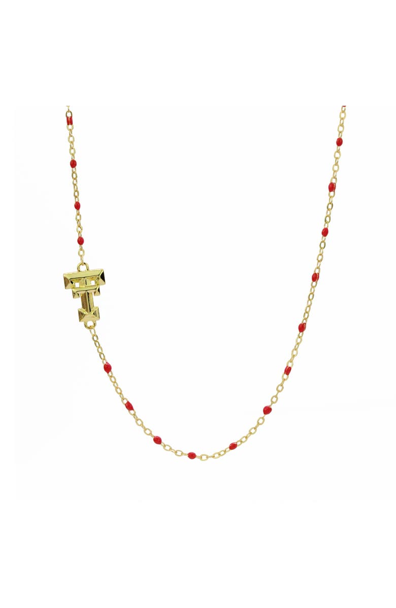 Color Shout Texas Tech University Side Necklace, Main, color, Yellow Gold