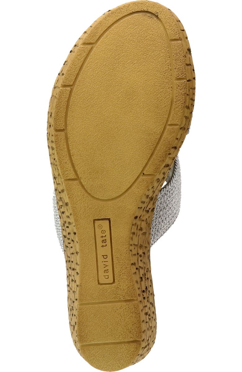David Tate Vibe Wedge Slide Sandal, Alternate, color, Silver