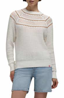 Hunter Pointelle Knit Cotton Sweater