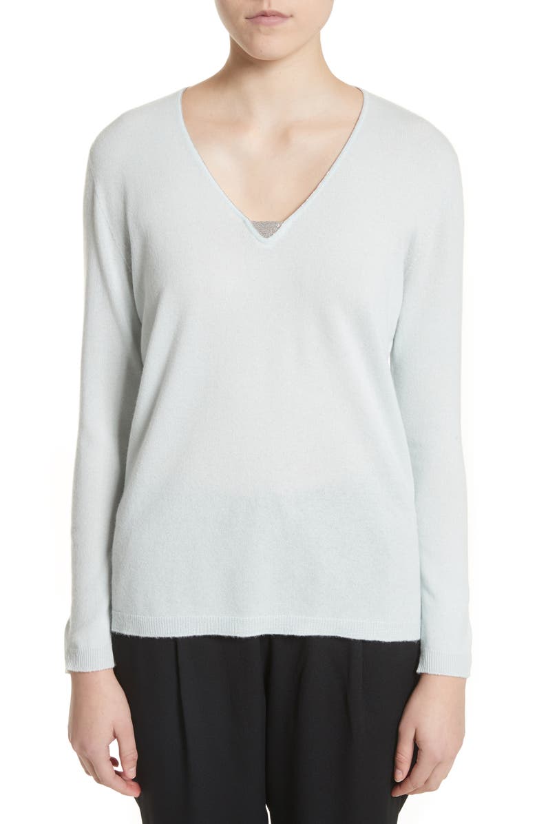Fabiana Filippi V-Neck Cashmere Sweater, Main, color, 