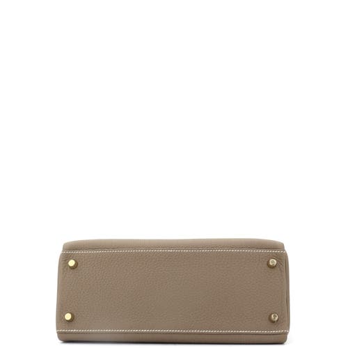 Pre-owned Hermes Hermes Kelly Handbag Grey Togo With Gold Hardware 28 In Brown