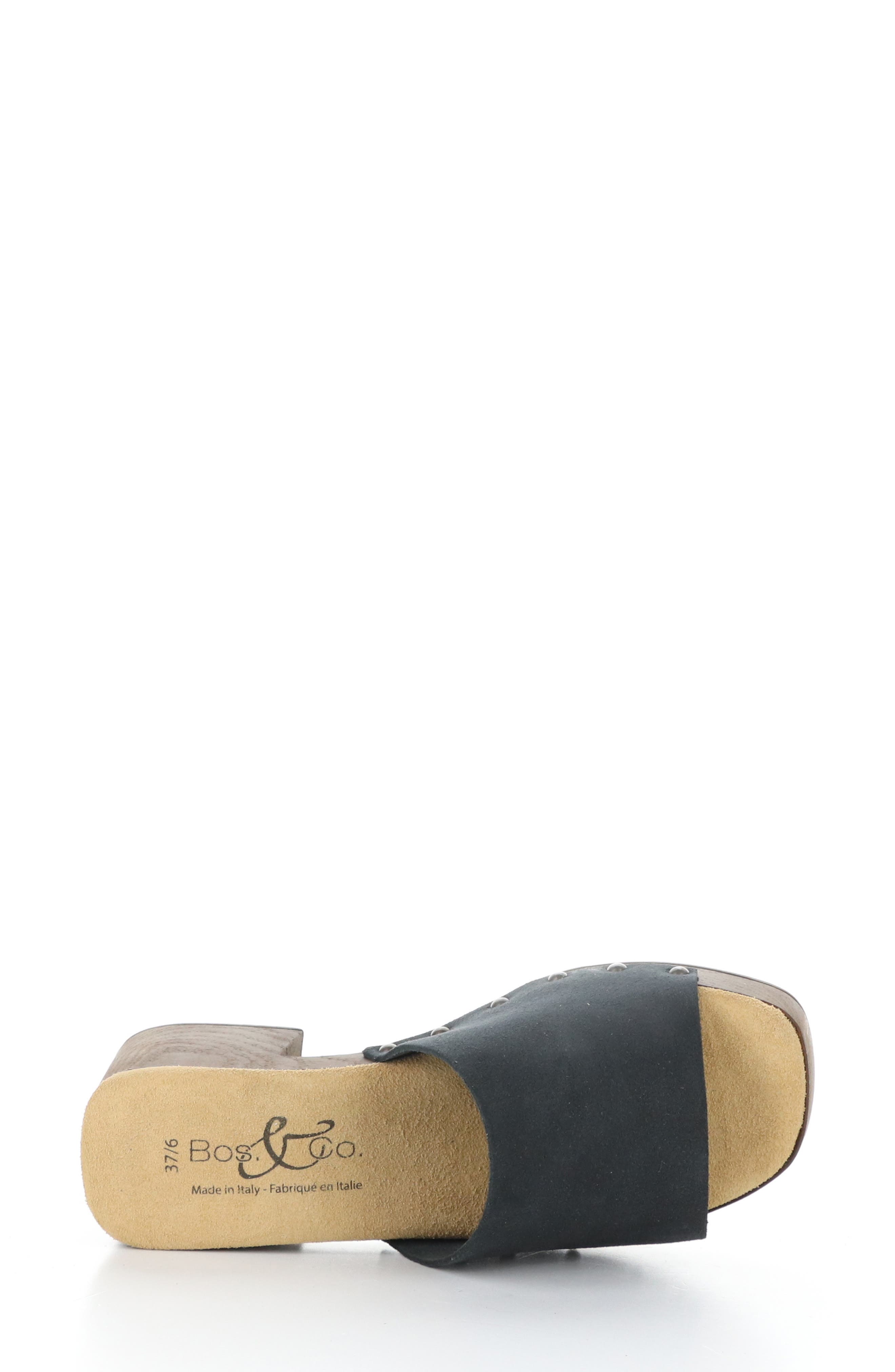 Bos. & Co. Marly Platform Slide Sandal, Alternate, color, Black Suede