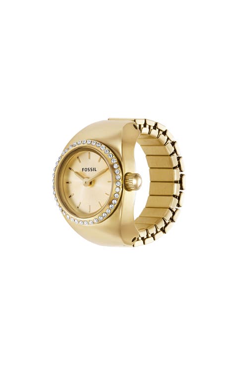 Glitz Crystal Ring Watch, 15mm