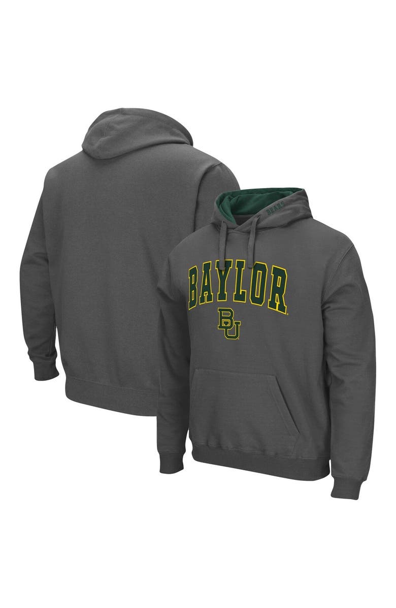 COLOSSEUM Men's Colosseum Charcoal Baylor Bears Arch & Logo 3.0 Pullover Hoodie, Main, color, Charcoal