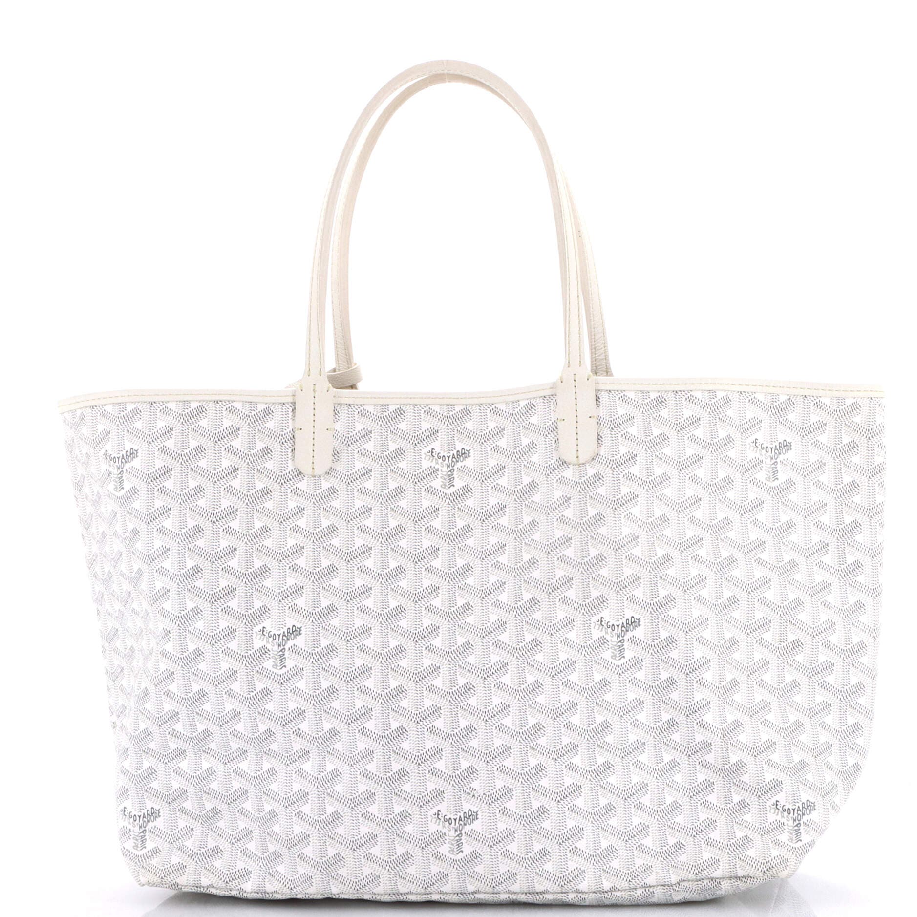 Pre-Owned Goyard Saint Louis Tote Coated Canvas PM, Main, color, White