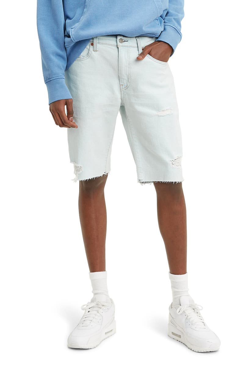Levi's<sup>®</sup> 511<sup>™</sup> Slim Distressed Cutoff Denim Shorts, Main, color, 