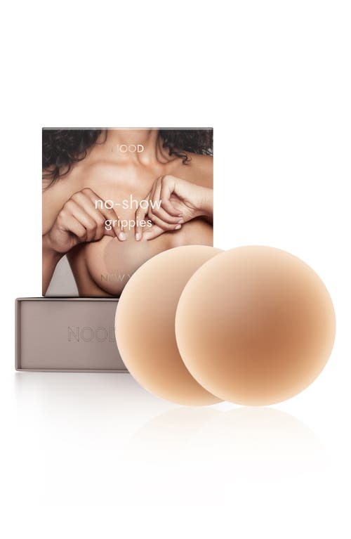 NOOD No-Show Grippies® Reusable Round Nipple Covers in No. 5 Soft Tan 