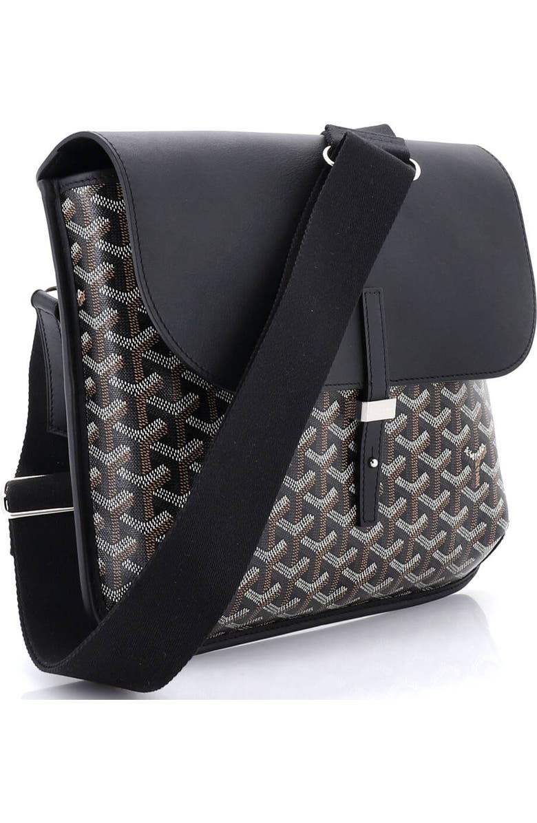 Pre-Owned Goyard Coursier Messenger Bag Coated Canvas and Leather, Alternate, color, Black