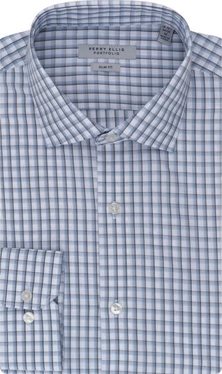 Perry Ellis Faded Check Slim Fit Dress Shirt | Nordstromrack