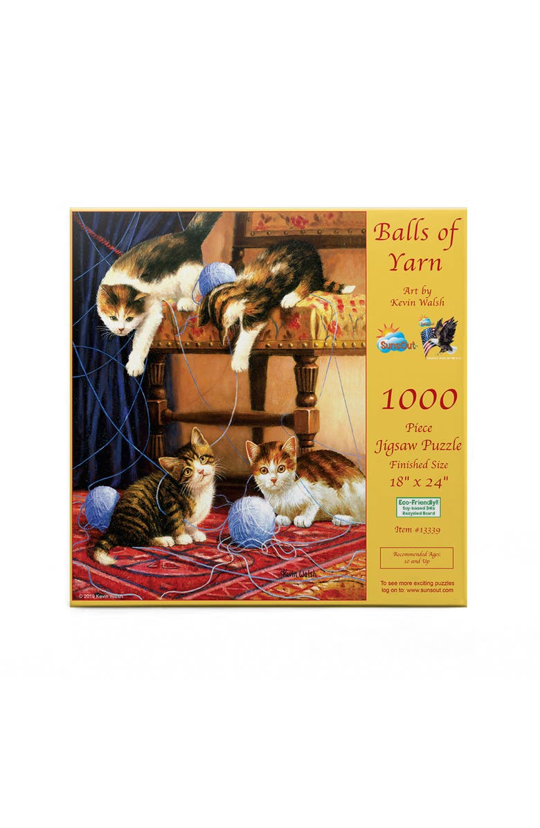 Sunsout Balls of Yarn 500 piece Jigsaw Puzzle for Adults, Alternate, color, Multicolor