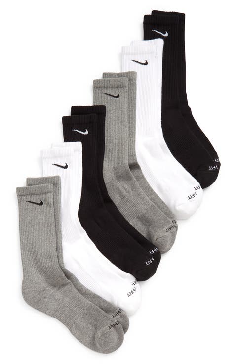 Assorted 6-Pack Everyday Plush Cushion Crew Training Socks