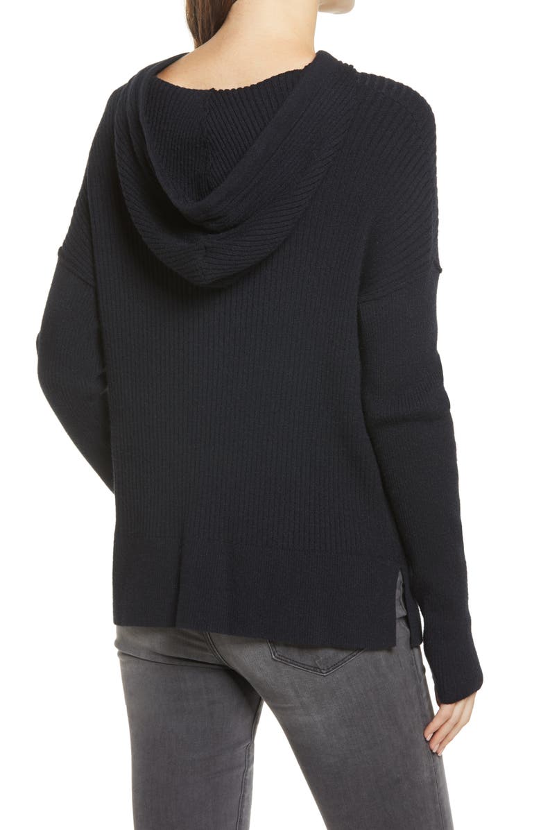 Caslon<sup>®</sup> Rib Hoodie, Alternate, color,