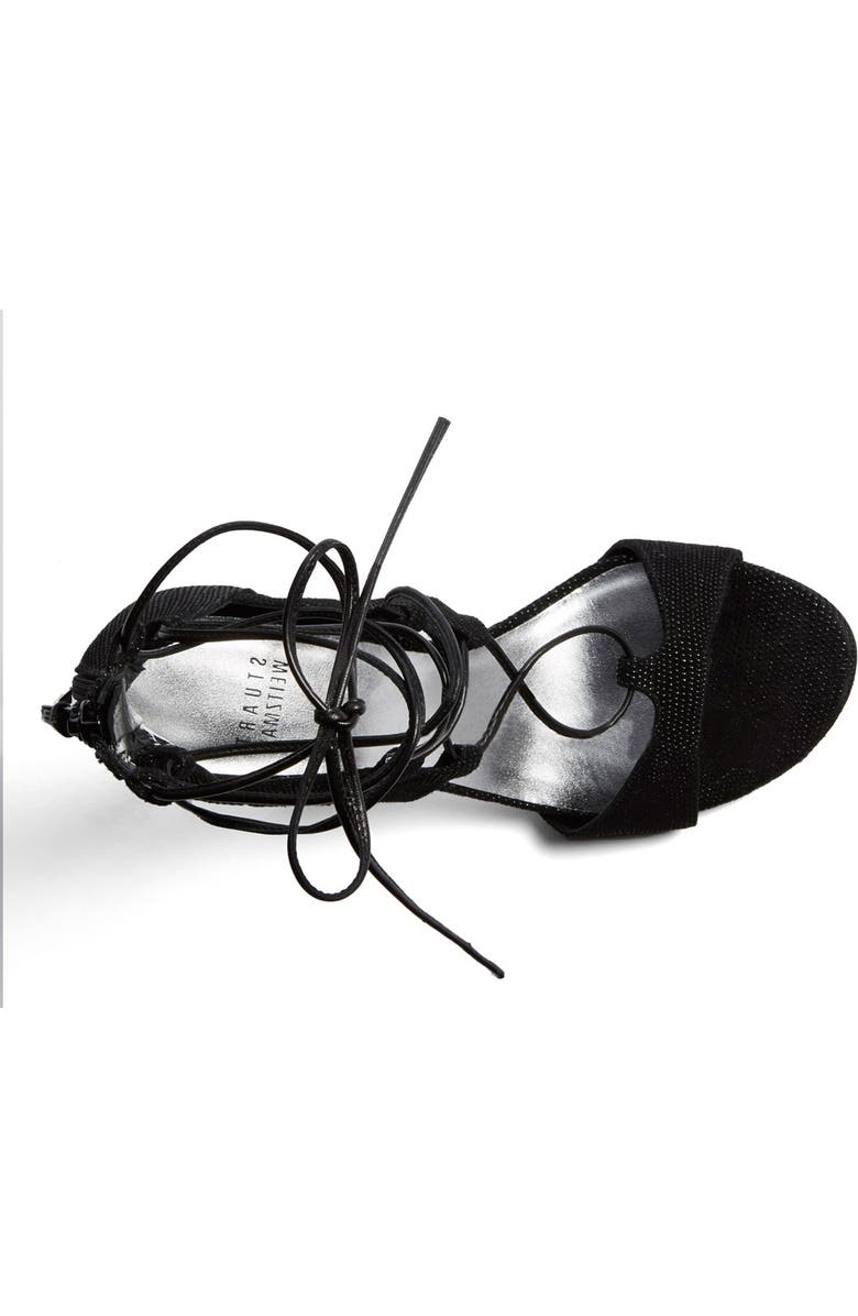 Stuart Weitzman Leg Wrap High Dress Sandal, Alternate, color,