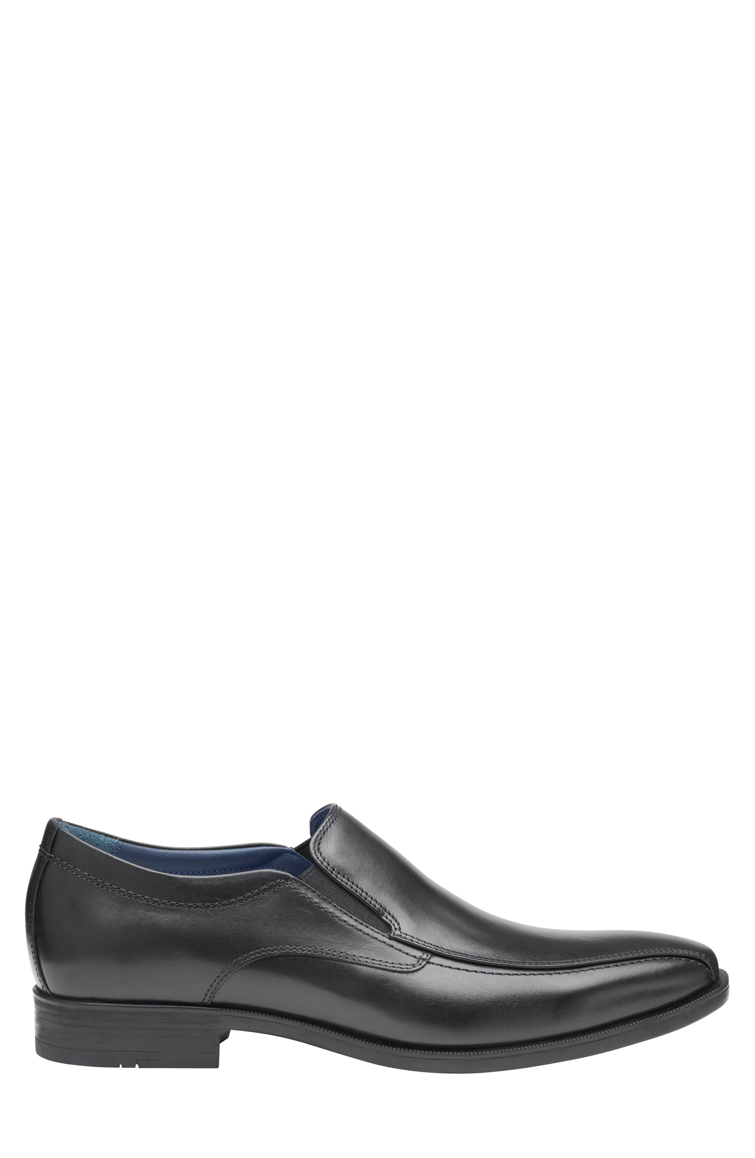 Johnston & Murphy Gibbons Run Off Loafer, Alternate, color, Black Full Grain