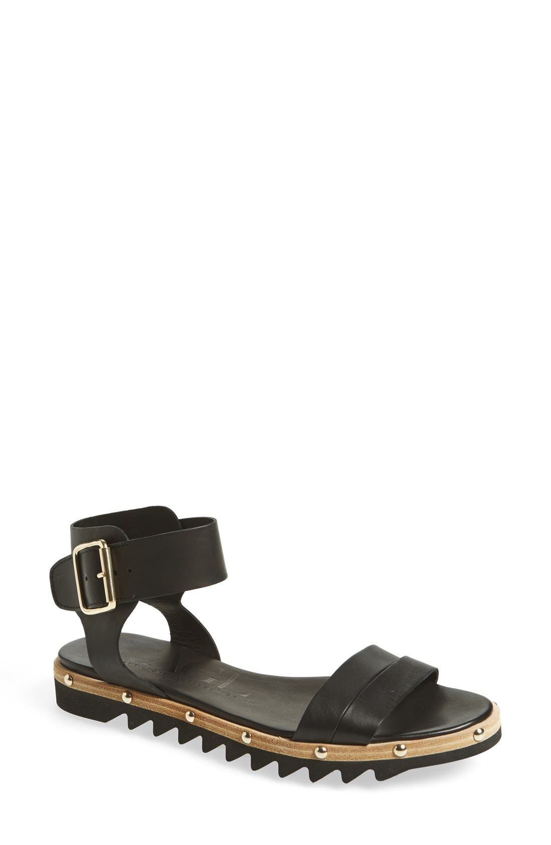 AGL Studded Leather Sandal, Main, color, 