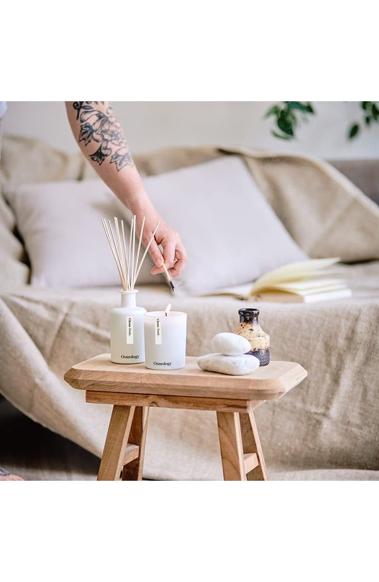 Osmology Citrus Tonic Scented Candle - Lime Bergamot and Mandarin, Alternate, color, White