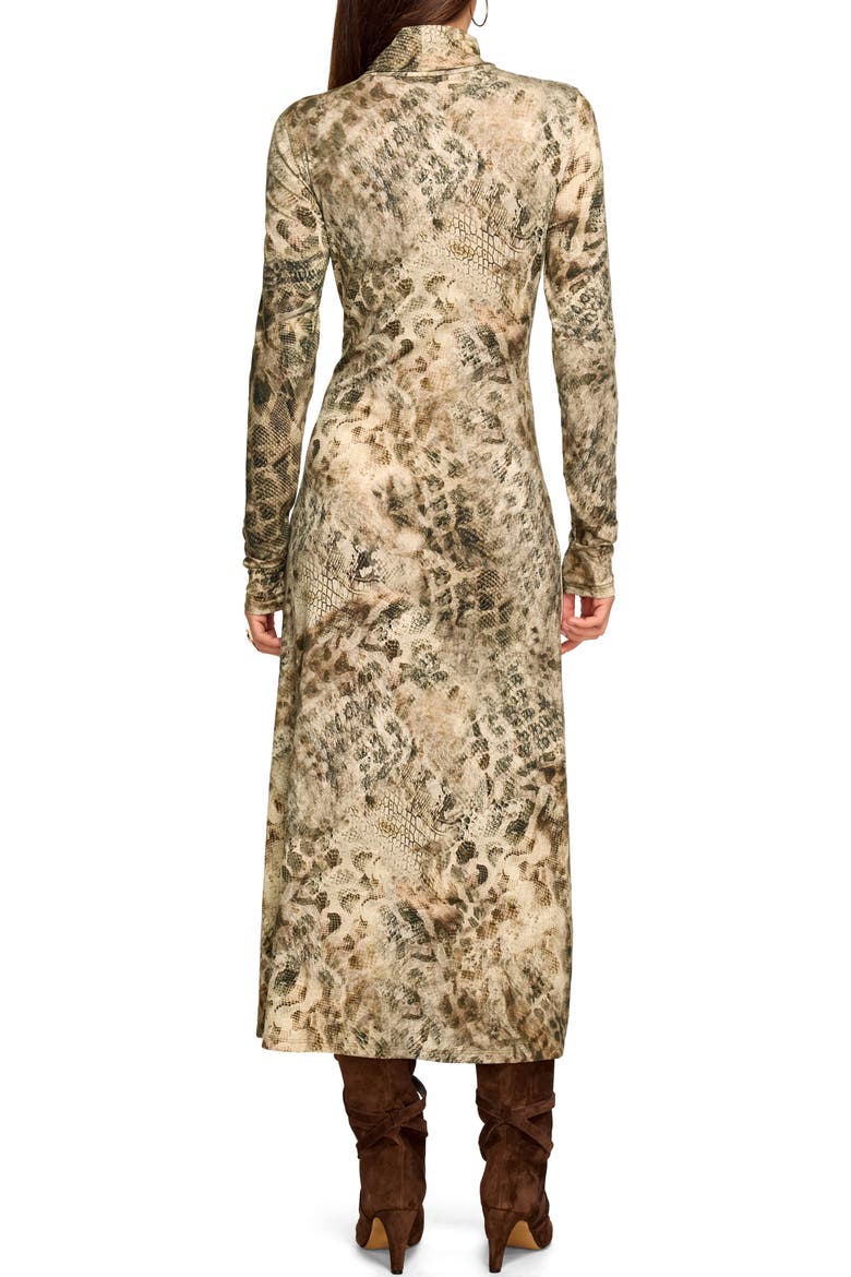 Valerie Turtleneck Midi Dress, Alternate, color, BONE PYTHON