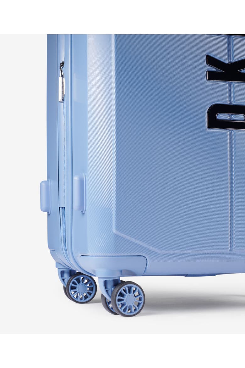 NYC 25" Upright Suitcase, Alternate, color, Blue Suede