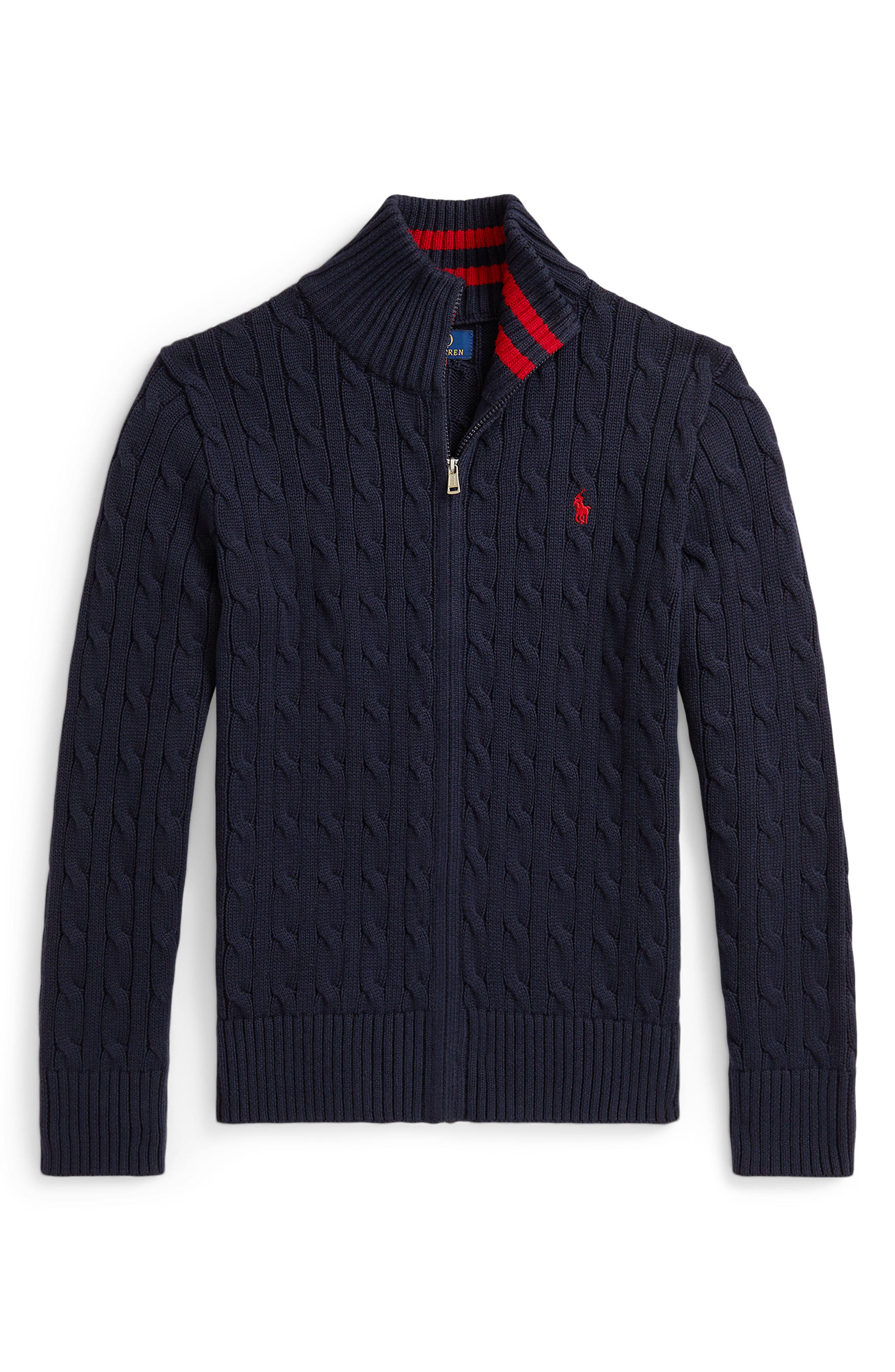 Cotton Cable Zip Cardigan (Men) | Nordstrom